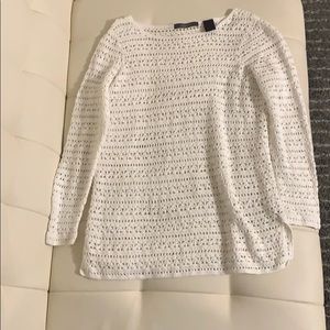 [SOLD] Liz Claiborne White Knit Sweater Petite
